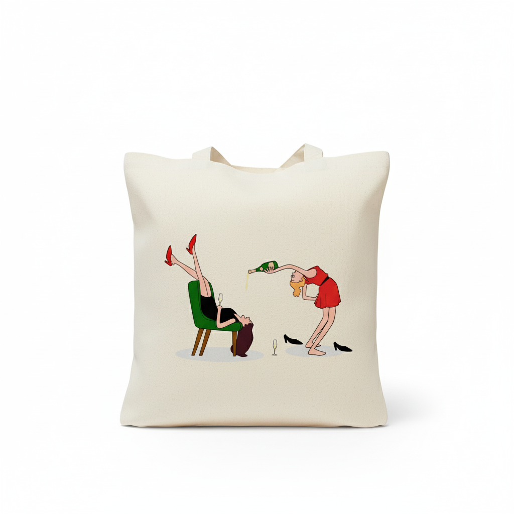 Bolsa tela amigas wine