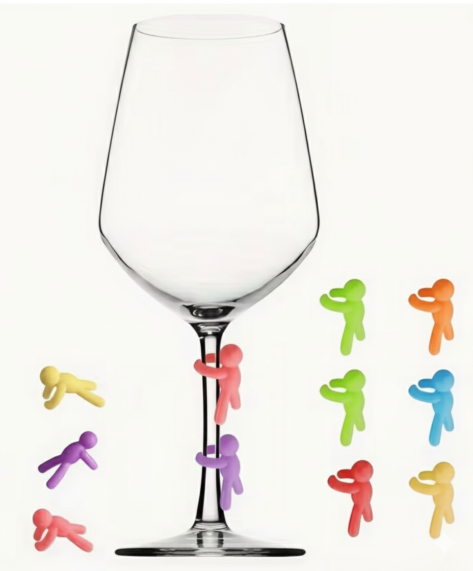 Marcadores muñecos felices para copas