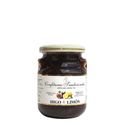 Frasco mermelada higo y limon tradicional coon trozos